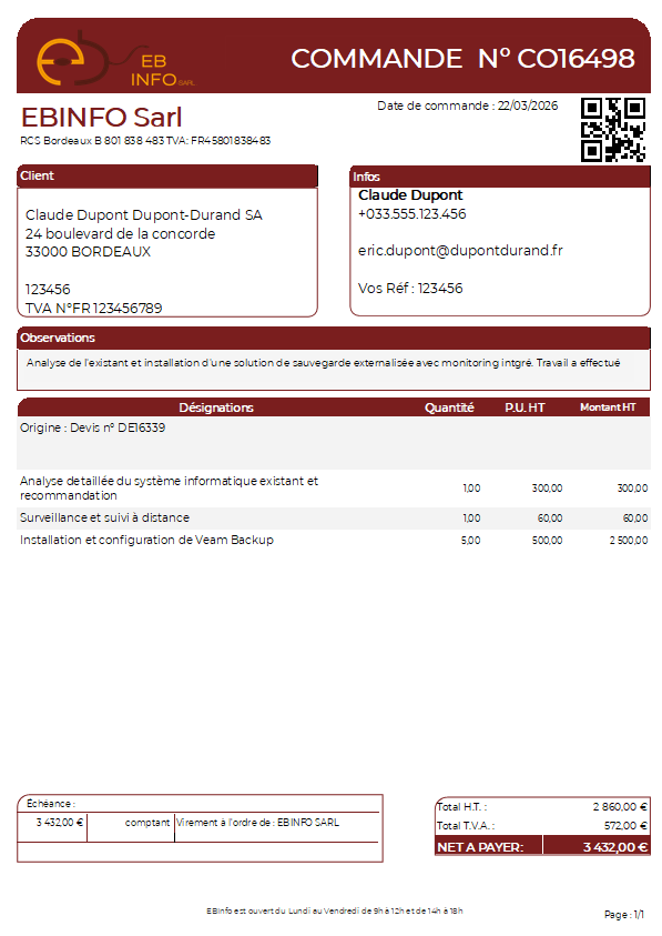 Commande NexixIQ